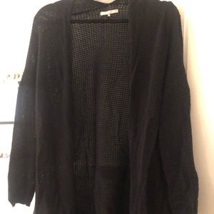 Oak + Fort black cardigan with pockets
